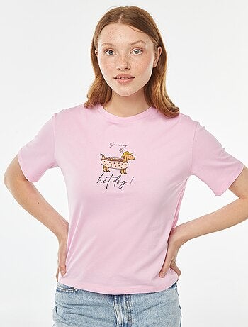 Tee-shirt oversize avec print devant
