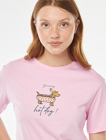 Tee-shirt oversize avec print devant