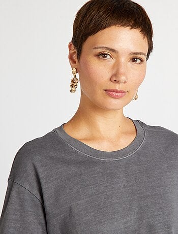 T-shirt Femme Kerrits - Bleu Avec Imprimé Cheval Noir - Taille M - Neuf