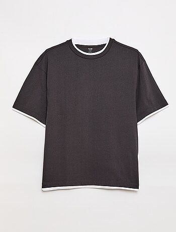 Tee-shirt oversize effet 2-en-1 +1m90