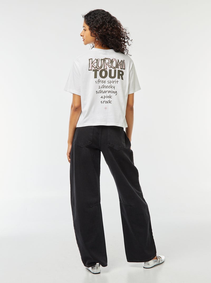 Tee-shirt oversize 'Hello Kitty' Blanc - Kiabi