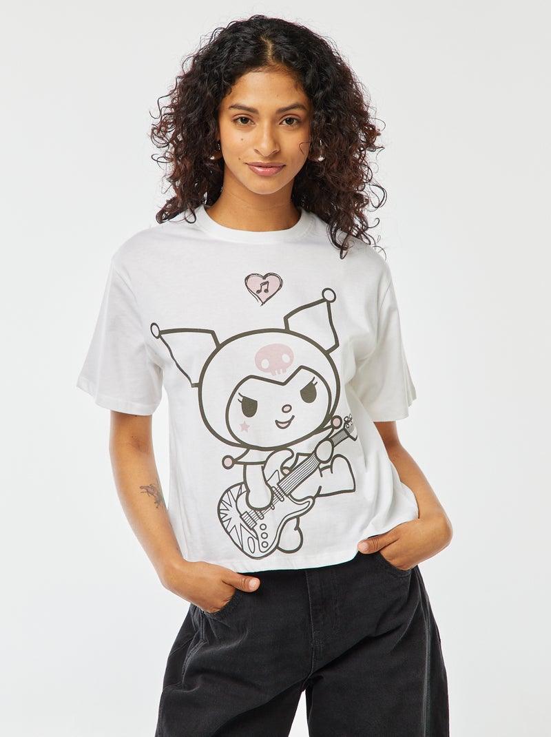 Tee-shirt oversize 'Hello Kitty' Blanc - Kiabi
