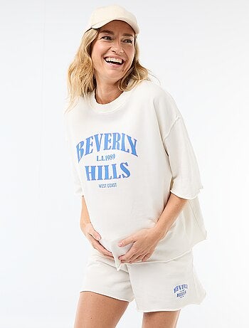 Tee-shirt oversize imprimé à manches courtes