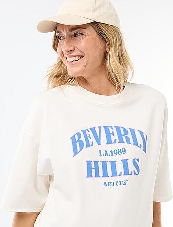 Tee-shirt oversize imprimé à manches courtes