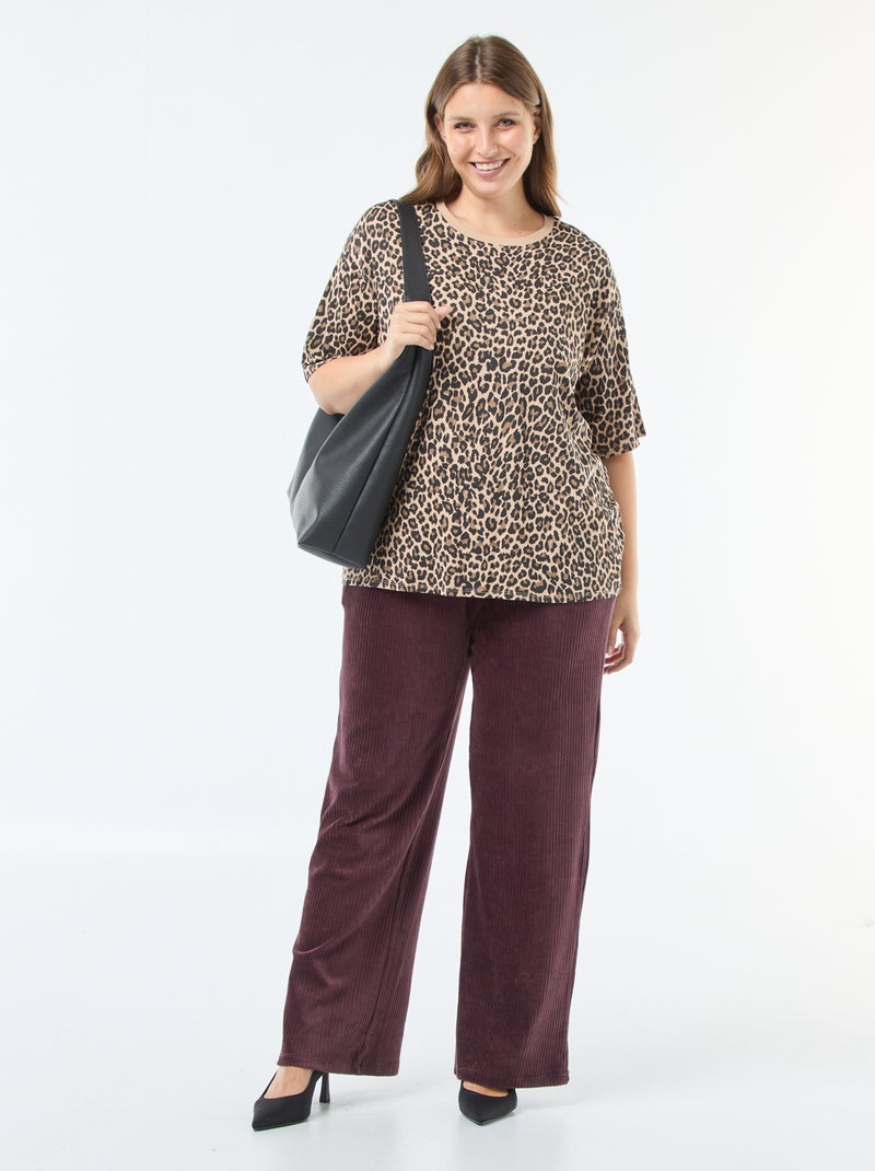 Tee-shirt oversize imprimé Léopard - Kiabi