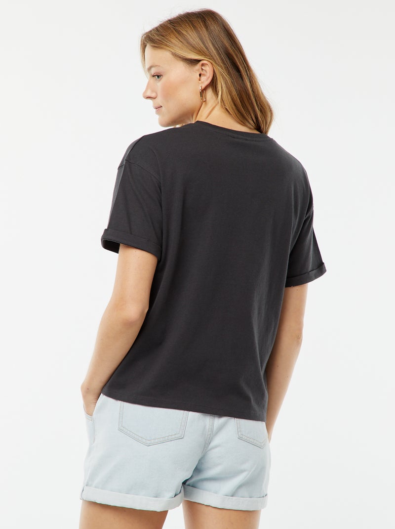 Tee-shirt oversize imprimé 'Pink Floyd' Noir - Kiabi