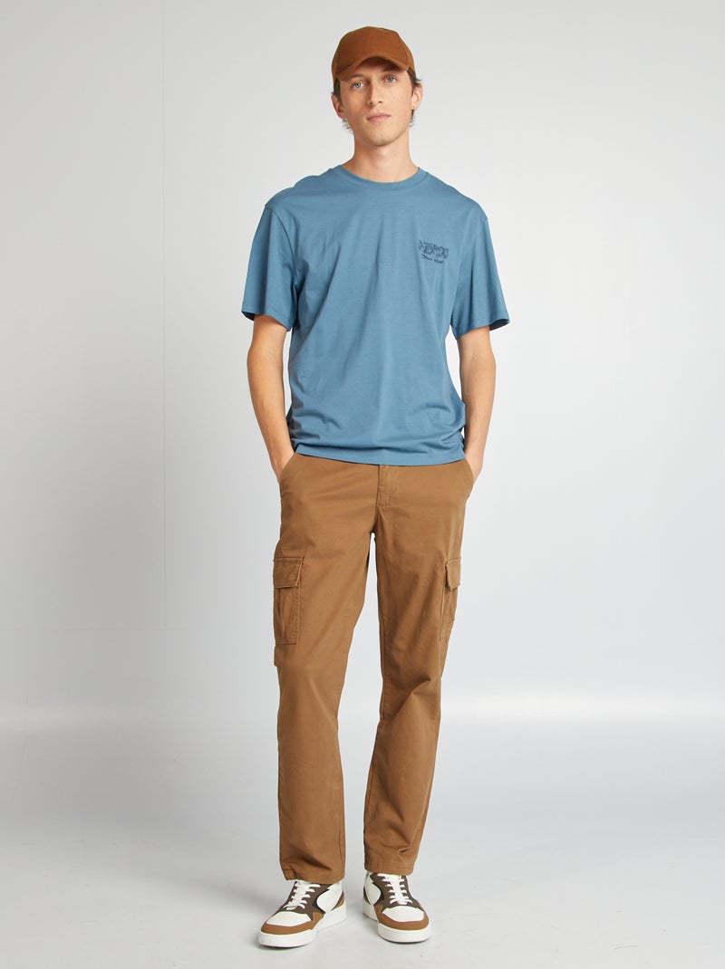 Tee-shirt oversize 'Produkt' Bleu - Kiabi