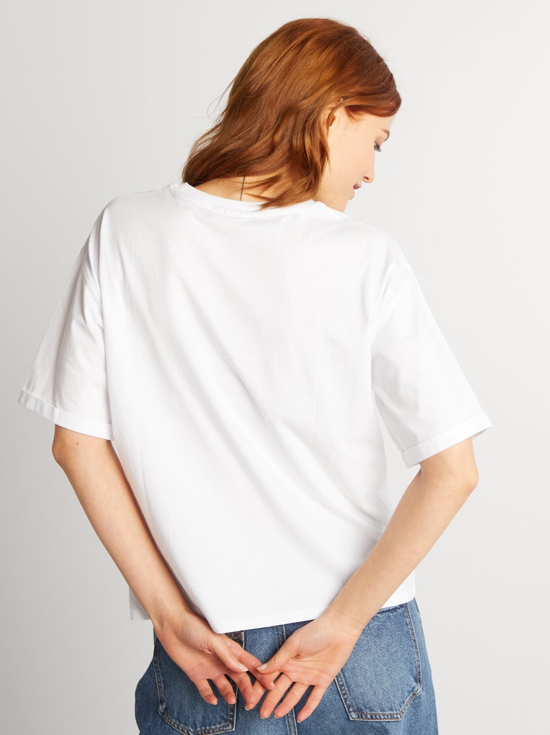 Tee-shirt oversize 'Sonic' Blanc - Kiabi