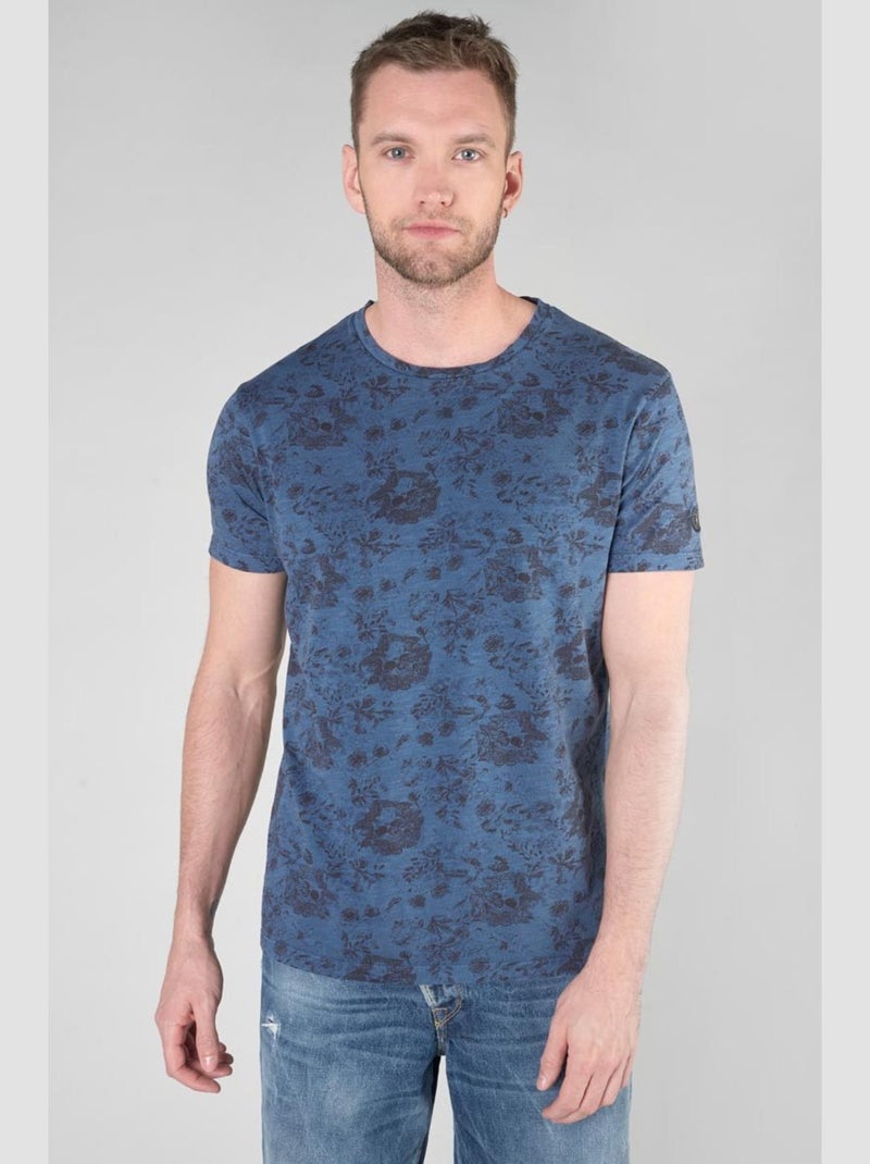 Tee-Shirt PAGAN 'Le Temps Des Cerises' Bleu - Kiabi
