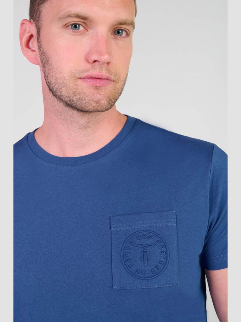Tee-Shirt PAIA 'Le Temps Des Cerises' Bleu - Kiabi