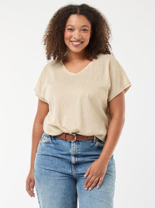 Tee-shirt pailleté 'Only Carmakoma' - Kiabi