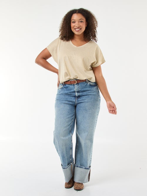 Tee-shirt pailleté 'Only Carmakoma' - Kiabi