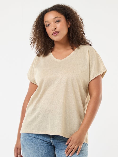 Tee-shirt pailleté 'Only Carmakoma' - Kiabi