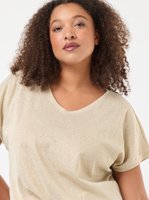 Tee-shirt pailleté 'Only Carmakoma' - Kiabi