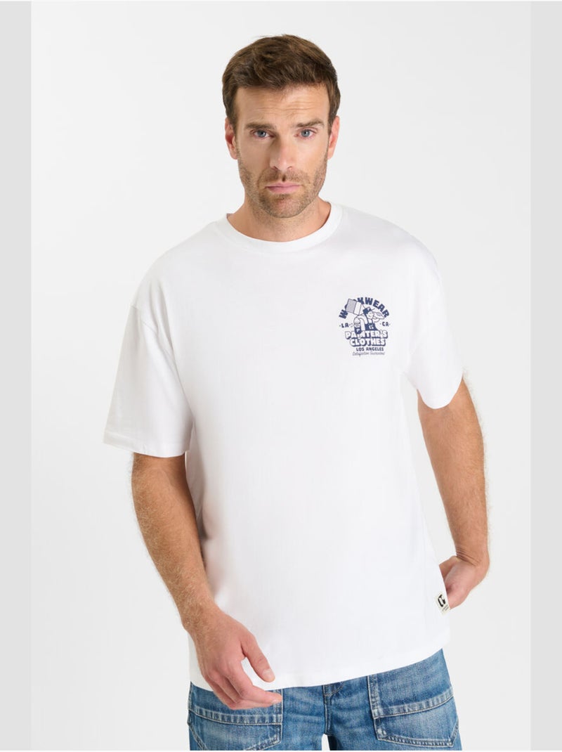 Tee-Shirt PAINTNA 'Le Temps Des Cerises' Blanc - Kiabi