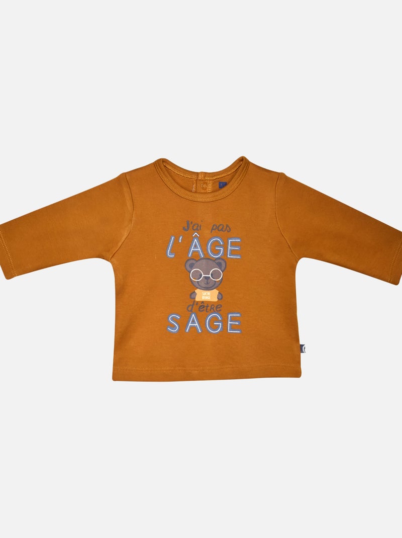 TEE SHIRT PANTALON BAVOIR IAGO MAILLE NAISSANCE Beige - Kiabi
