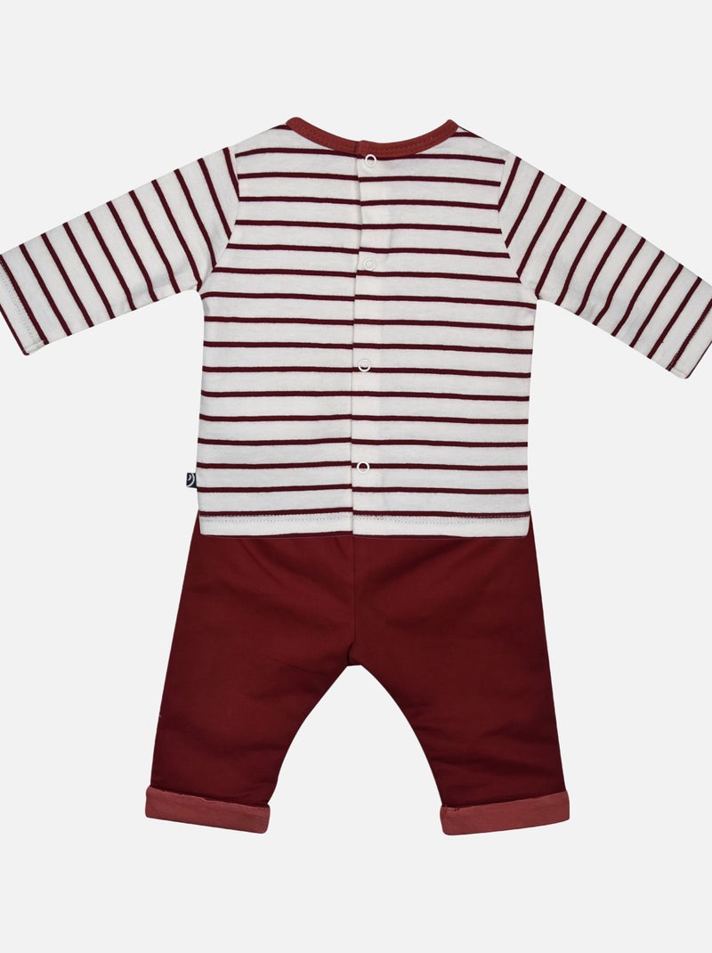 TEE SHIRT PANTALON CHAUSSETTES FRED Rouge - Kiabi