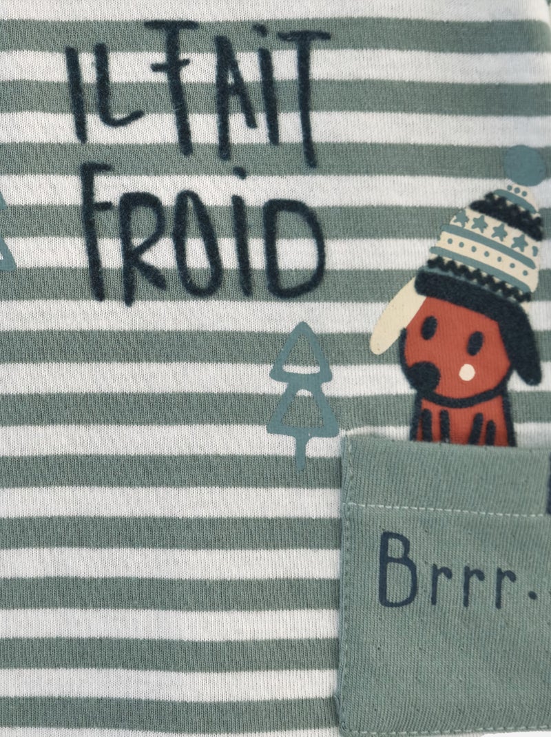 TEE SHIRT PANTALON DAVID Blanc - Kiabi