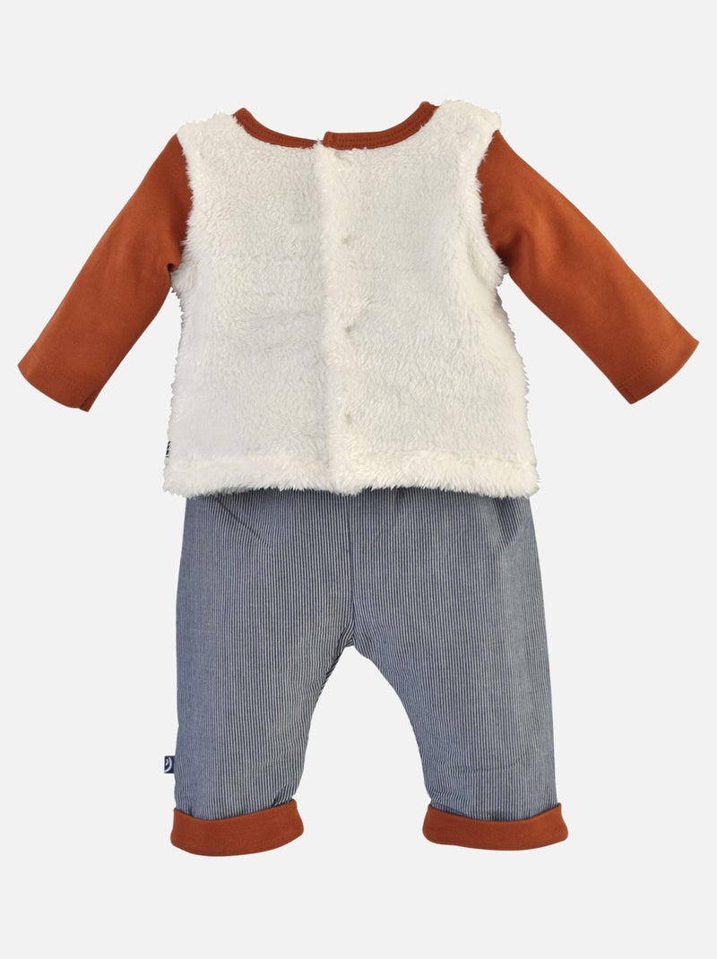 TEE SHIRT + PANTALON DENIS Beige - Kiabi