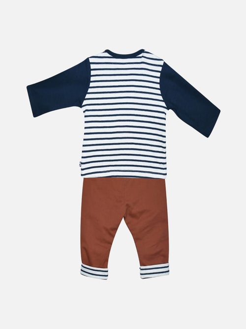 TEE SHIRT PANTALON FLORIANO MAILLE BEBE - Kiabi