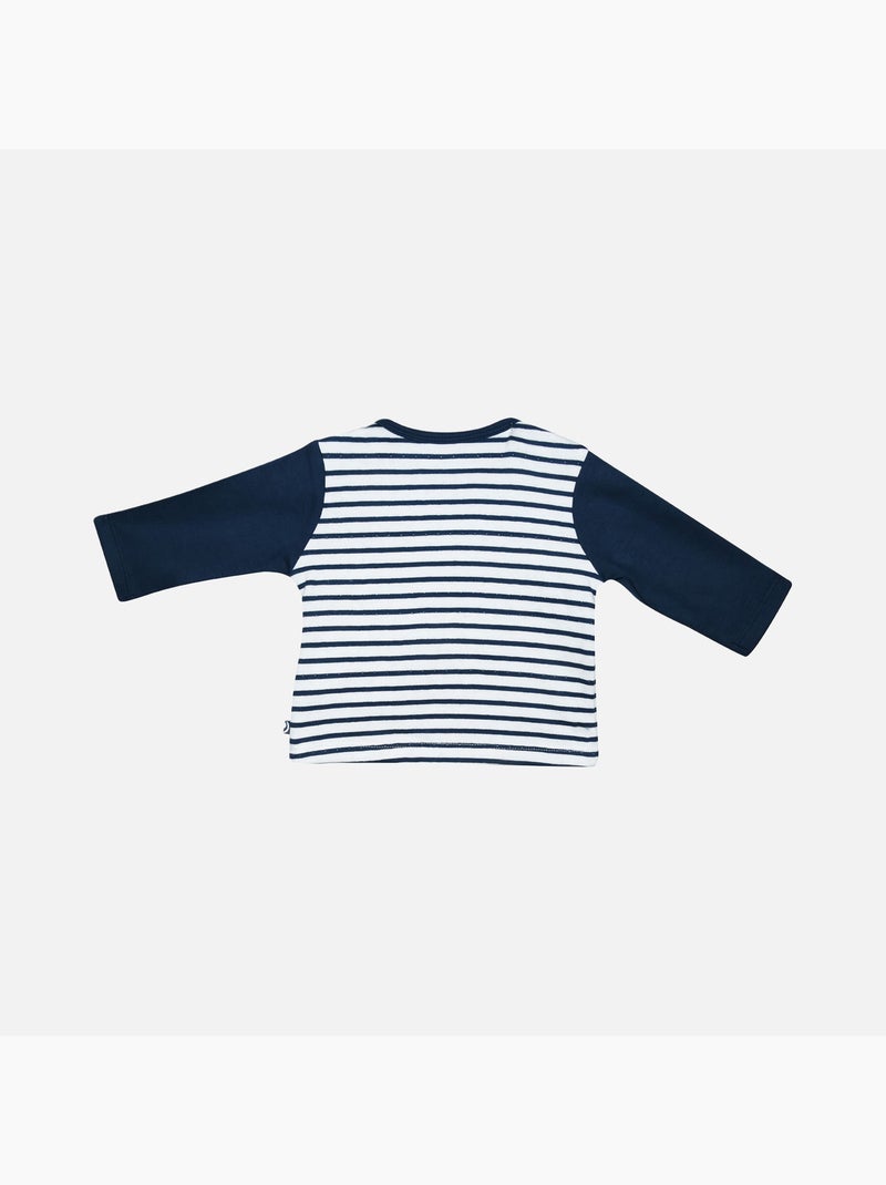 TEE SHIRT PANTALON FLORIANO MAILLE BEBE Blanc - Kiabi