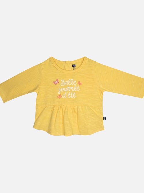 TEE SHIRT PANTALON GABRIELLE MANCHES LONGUES NAISSANCE - Kiabi