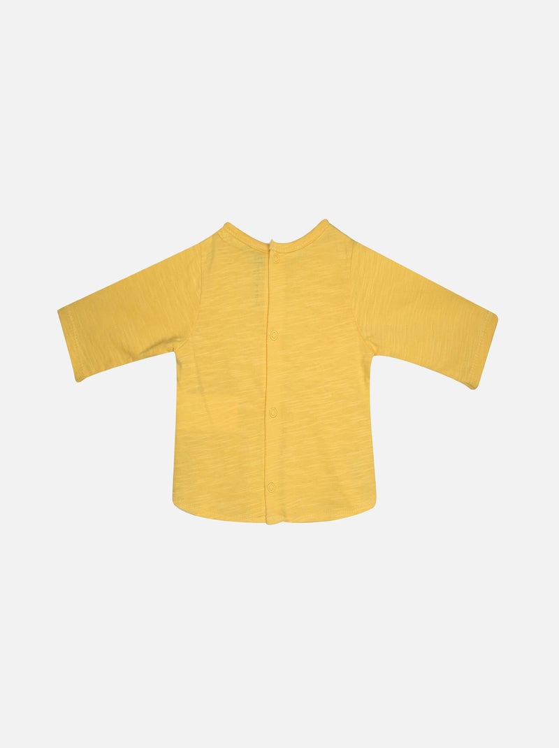 TEE SHIRT PANTALON GABRIELLE MANCHES LONGUES NAISSANCE Jaune - Kiabi
