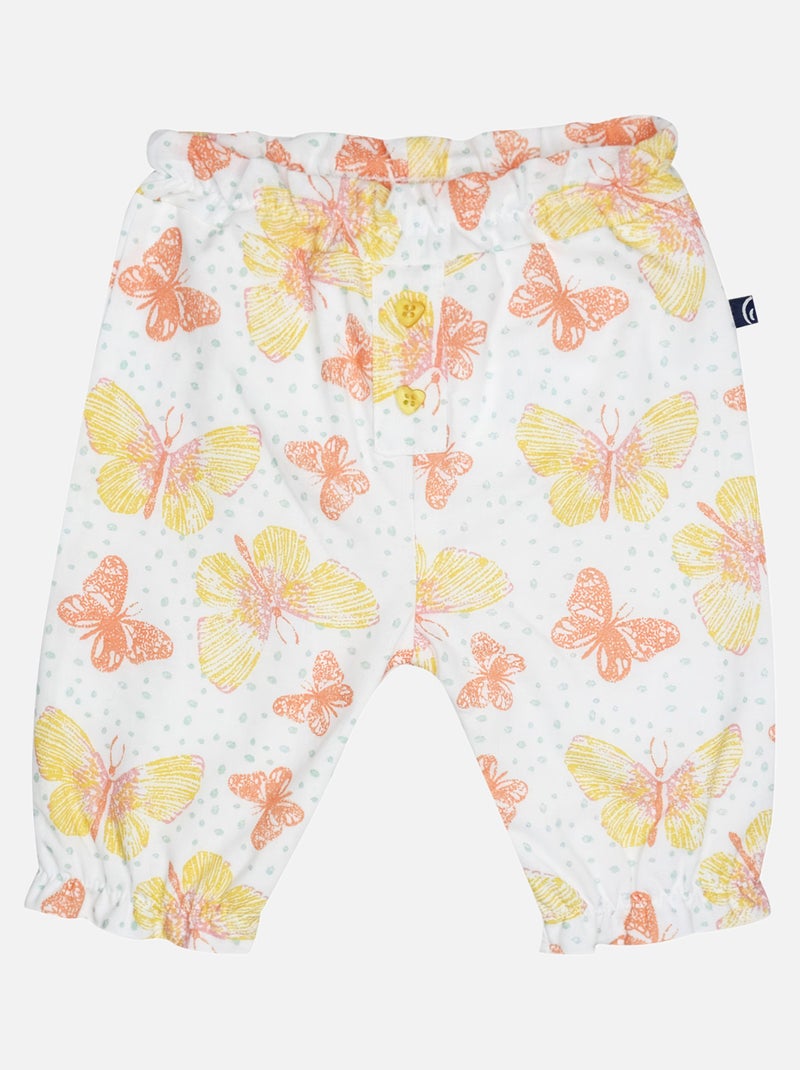 TEE SHIRT PANTALON GABRIELLE MANCHES LONGUES NAISSANCE Jaune - Kiabi