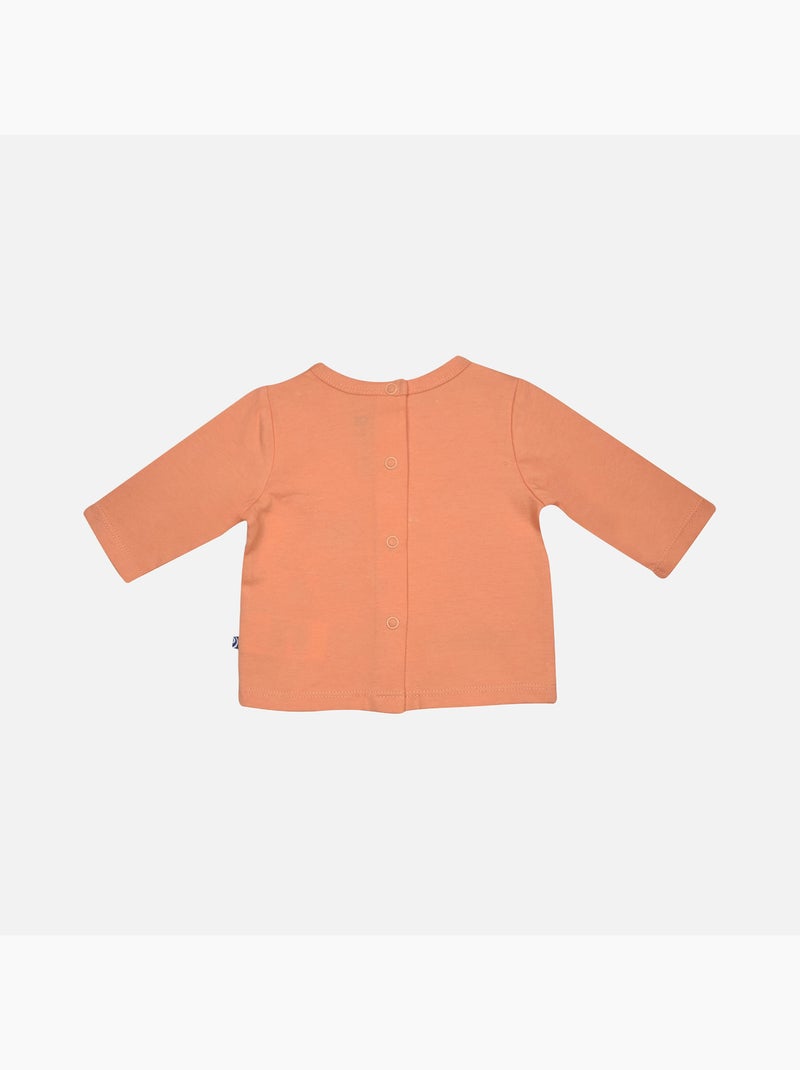 TEE SHIRT PANTALON GAETAN MANCHES LONGUES NAISSANCE Orange - Kiabi