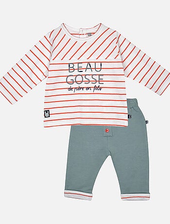 TEE SHIRT PANTALON GAINIER MAILLE BEBE