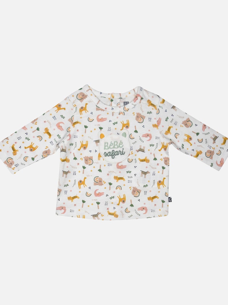 TEE SHIRT PANTALON LAMBERT MANCHES LONGUES NAISSANCE Blanc - Kiabi