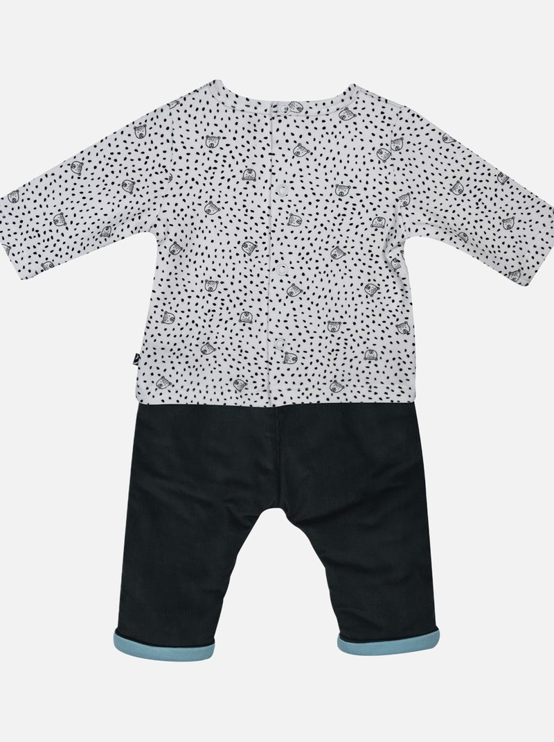 TEE SHIRT + PANTALON NAISSANCE FIDEL Vert - Kiabi