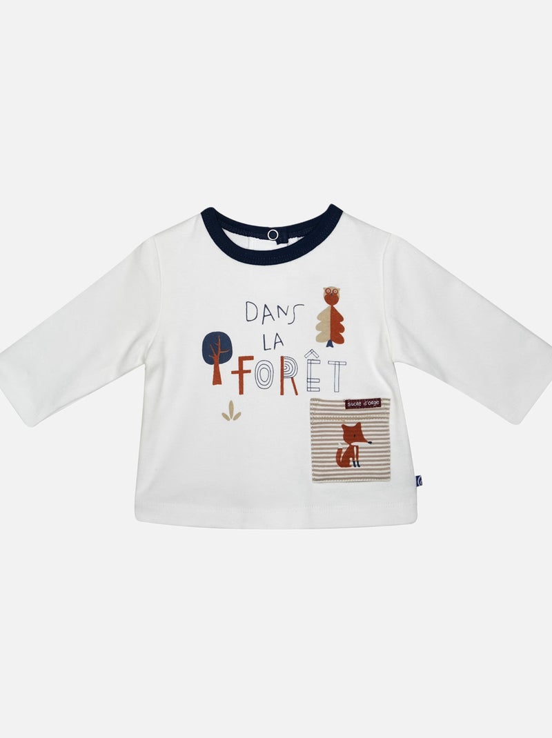 TEE SHIRT + PANTALON NAISSANCE FRANKLIN Beige - Kiabi