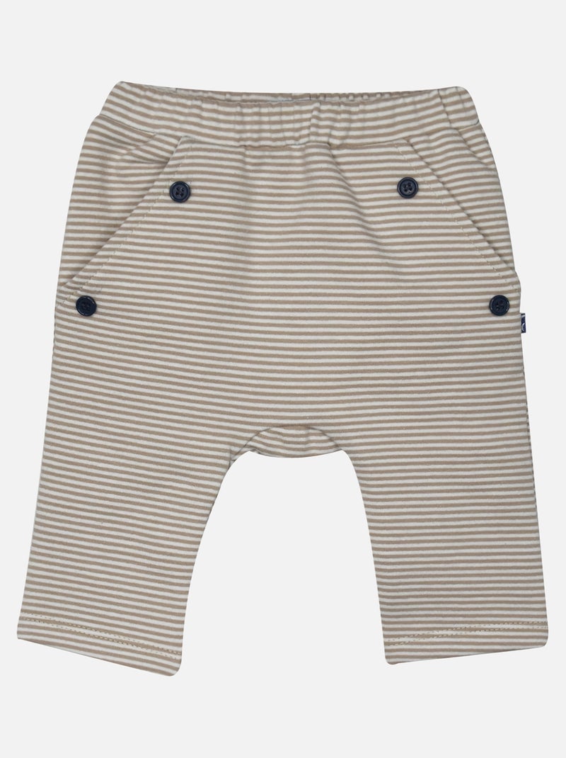 TEE SHIRT + PANTALON NAISSANCE FRANKLIN Beige - Kiabi