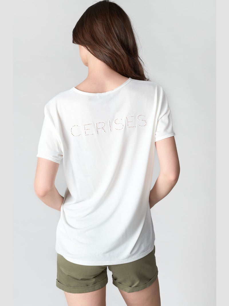 Tee-Shirt PARODIA 'Le Temps Des Cerises' Blanc - Kiabi