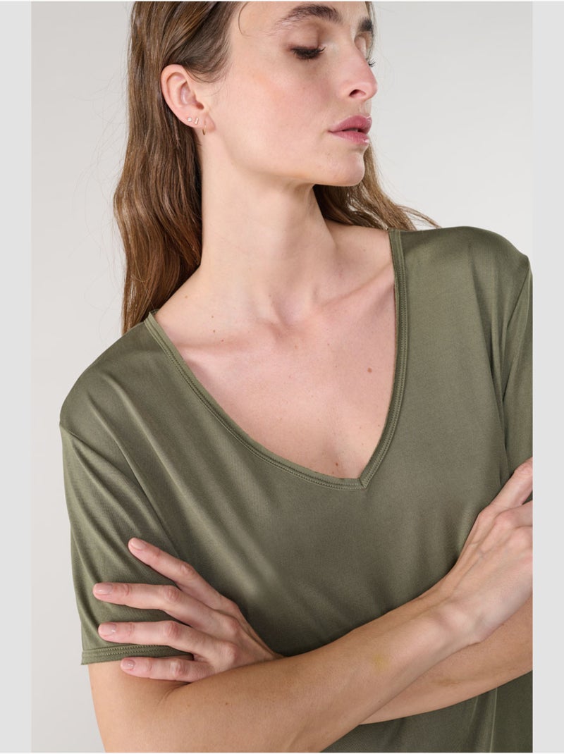 Tee-Shirt PARODIA 'Le Temps Des Cerises' Vert - Kiabi