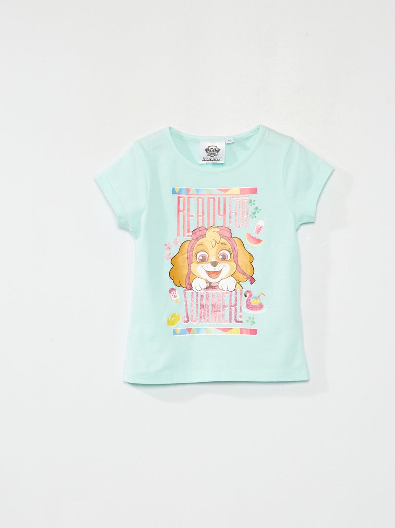 Tee-shirt 'Pat 'patrouille' Turquoise - Kiabi