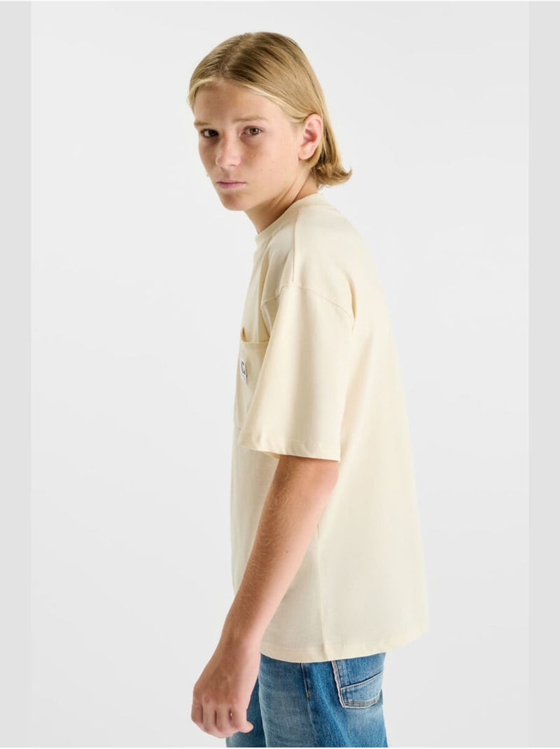 Tee-Shirt PATUBO 'Le Temps Des Cerises' Beige - Kiabi