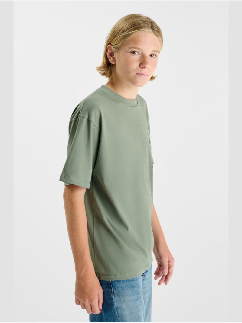 Tee-Shirt PATUBO 'Le Temps Des Cerises' Kaki - Kiabi