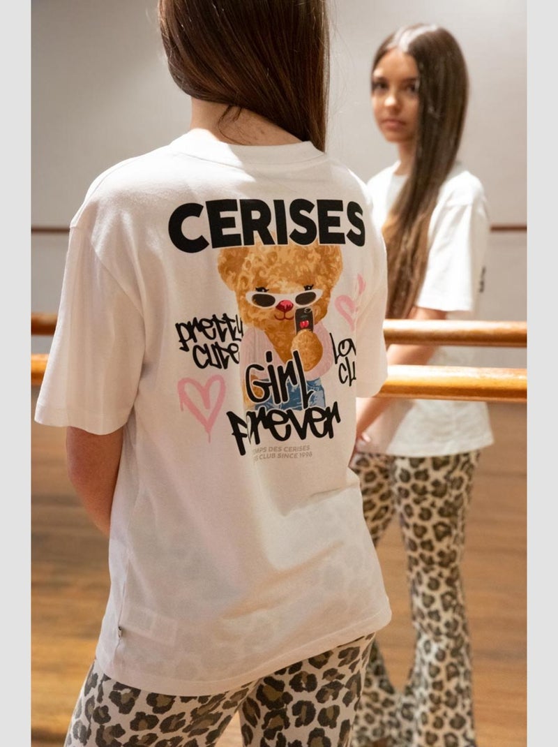 Tee-Shirt PEMIGI 'Le Temps Des Cerises' Blanc - Kiabi