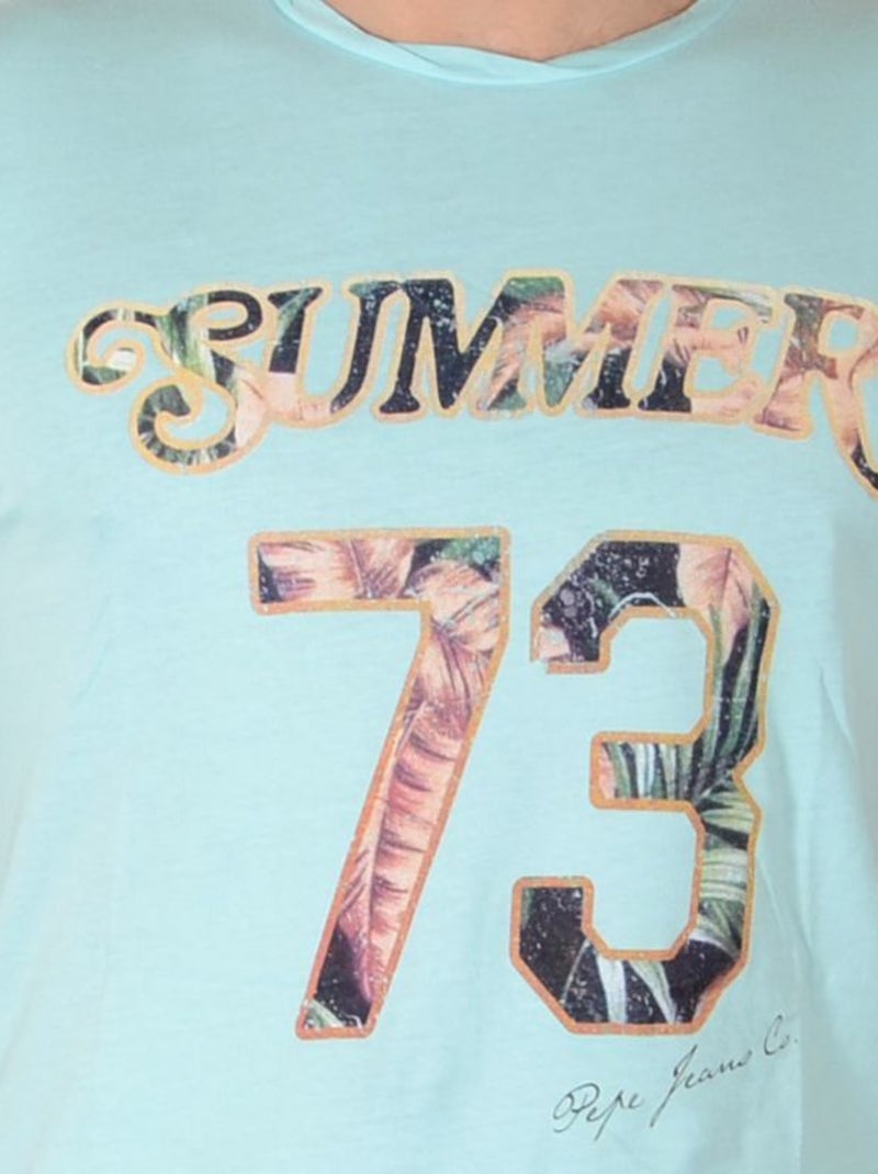 Tee Shirt Pepe Jeans Andino Bleu - Kiabi