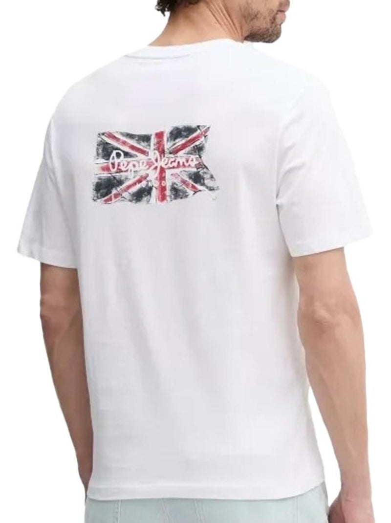 Tee Shirt Pepe Jeans  Back Clag Blanc - Kiabi
