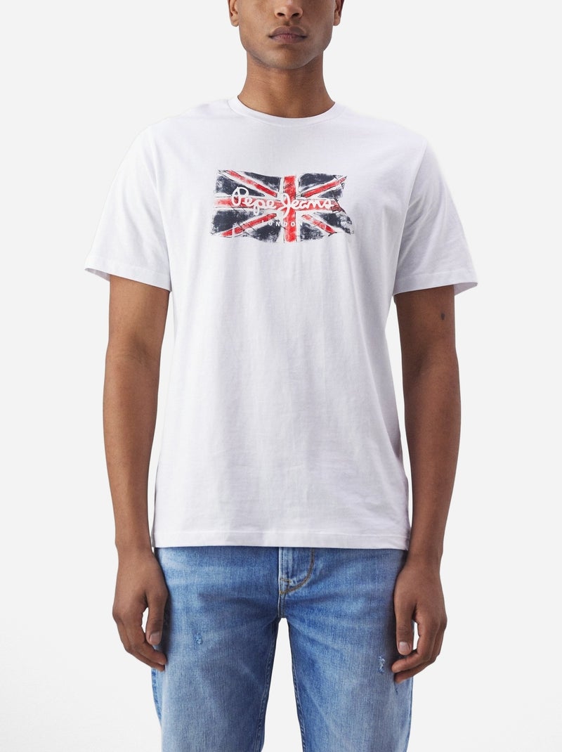 Tee Shirt Pepe Jeans Clag Blanc - Kiabi