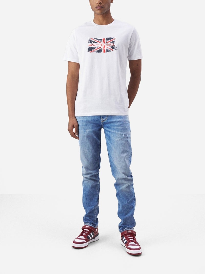 Tee Shirt Pepe Jeans Clag Blanc - Kiabi
