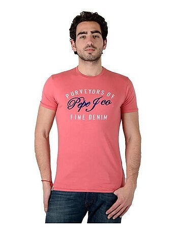 Tee Shirt Pepe Jeans Direction Crew PM501384 Slate Rose 373