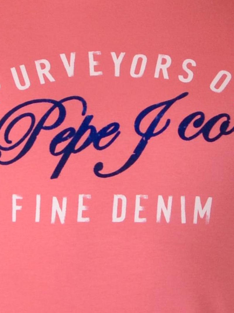 Tee Shirt Pepe Jeans Direction Crew PM501384 Slate Rose 373 Rose - Kiabi