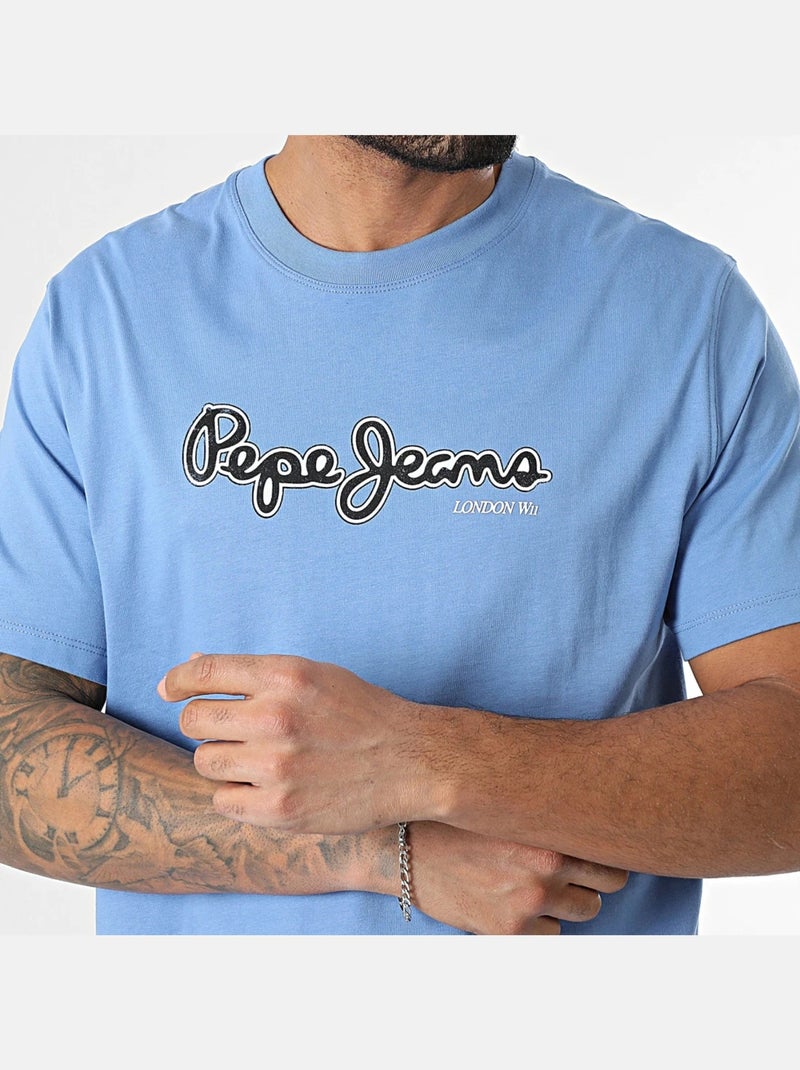 Tee Shirt Pepe Jeans Dorian Bleu - Kiabi