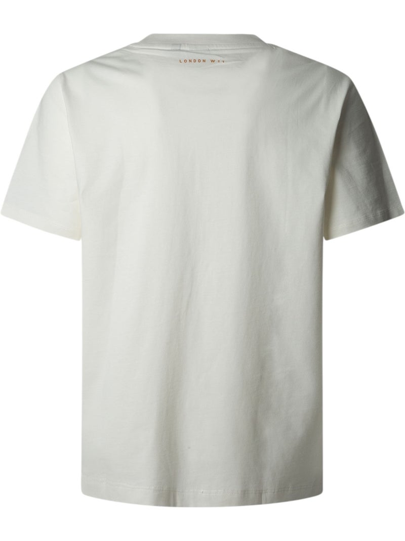 Tee Shirt Pepe Jeans Dumas Blanc cassé - Kiabi