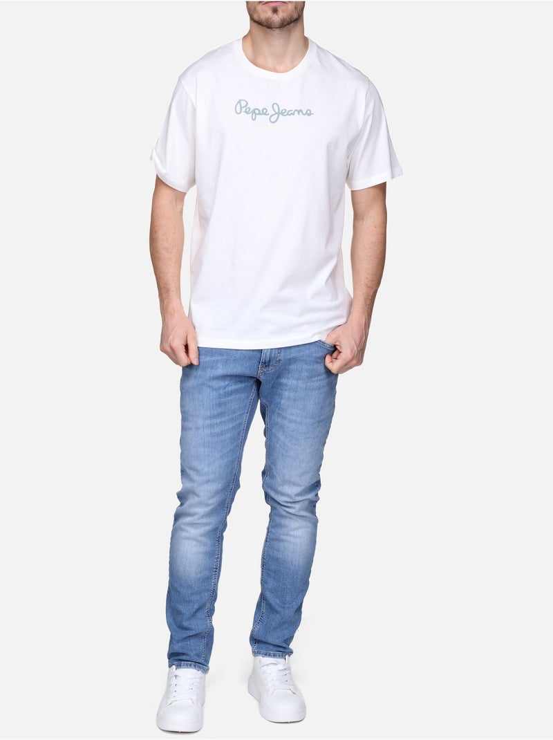 Tee Shirt Pepe Jeans Eggo Blanc - Kiabi