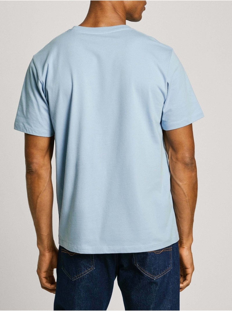 Tee Shirt Pepe Jeans Eggo Bleu clair - Kiabi